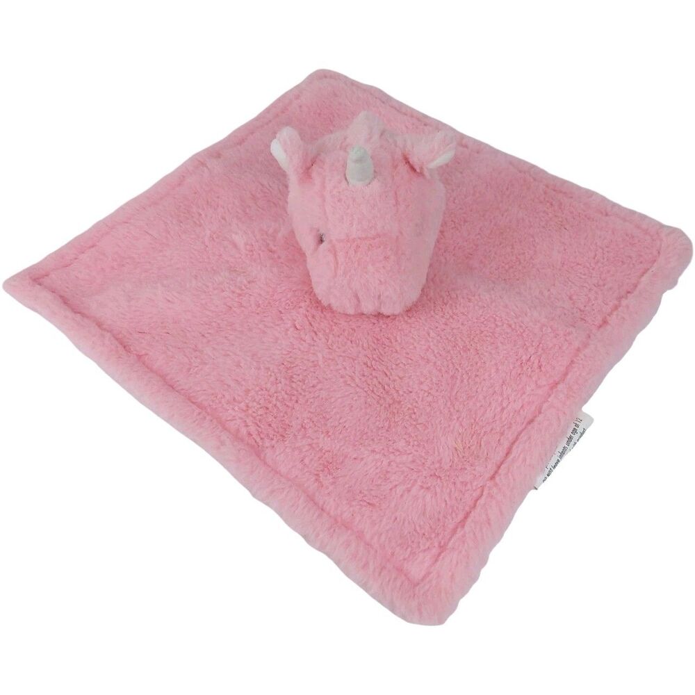 Parents Choice Pink Unicorn Security Blanket Lovey Satin Plush toy Walmart EUC